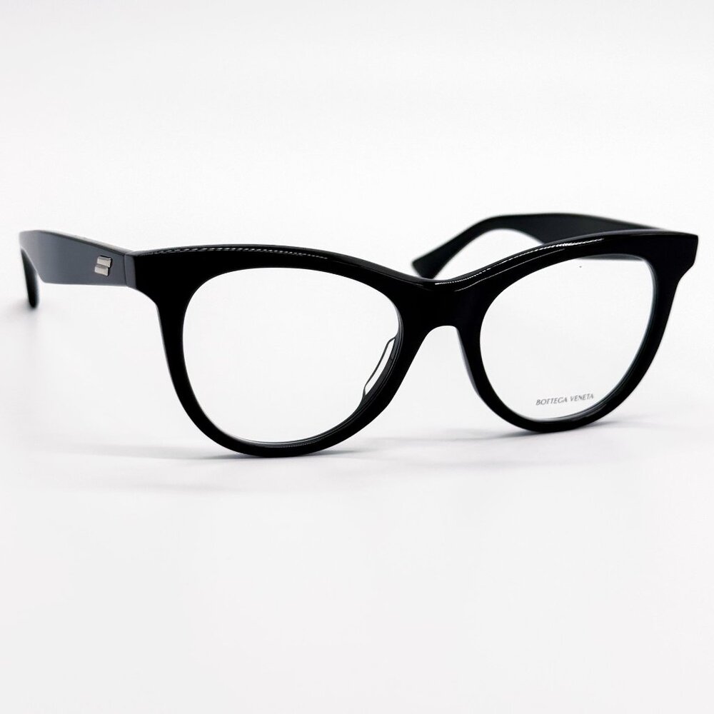 NEW BOTTEGA VENETA EYEGLASSES BV1064O 001 ROUND BLACK WOMEN EYEWEAR